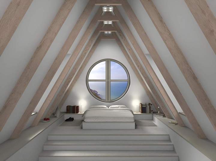 Espace de vie en comble rénové Paris